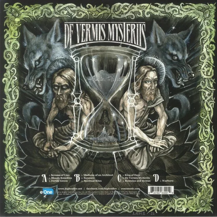 Back cover — HIGH ON FIRE — De Vermis Mysteriis (reissue)