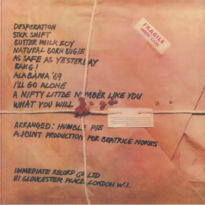Back cover — HUMBLE PIE — As Safe As Yesterday Is