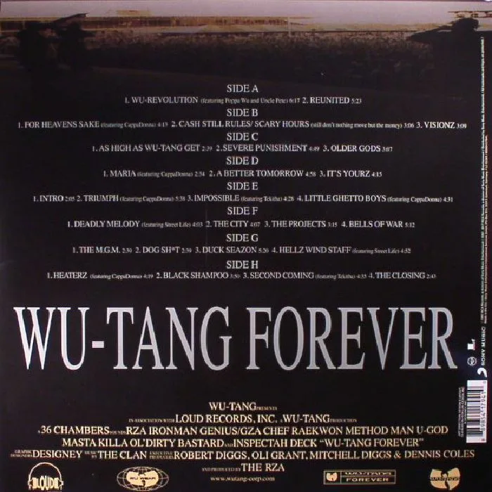 Обратная сторона обложки — WU TANG CLAN — Wu Tang Forever (reissue)