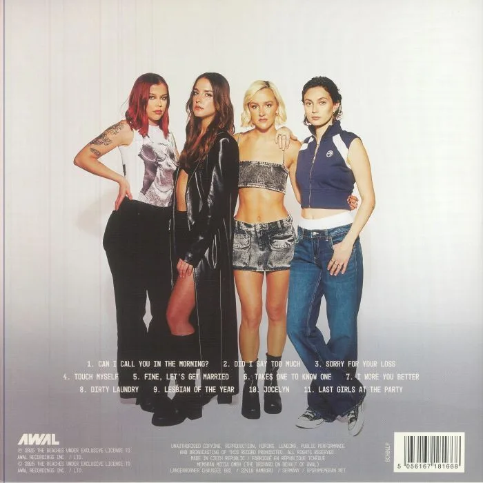 Back cover — The BEACHES — No Hard Feelings