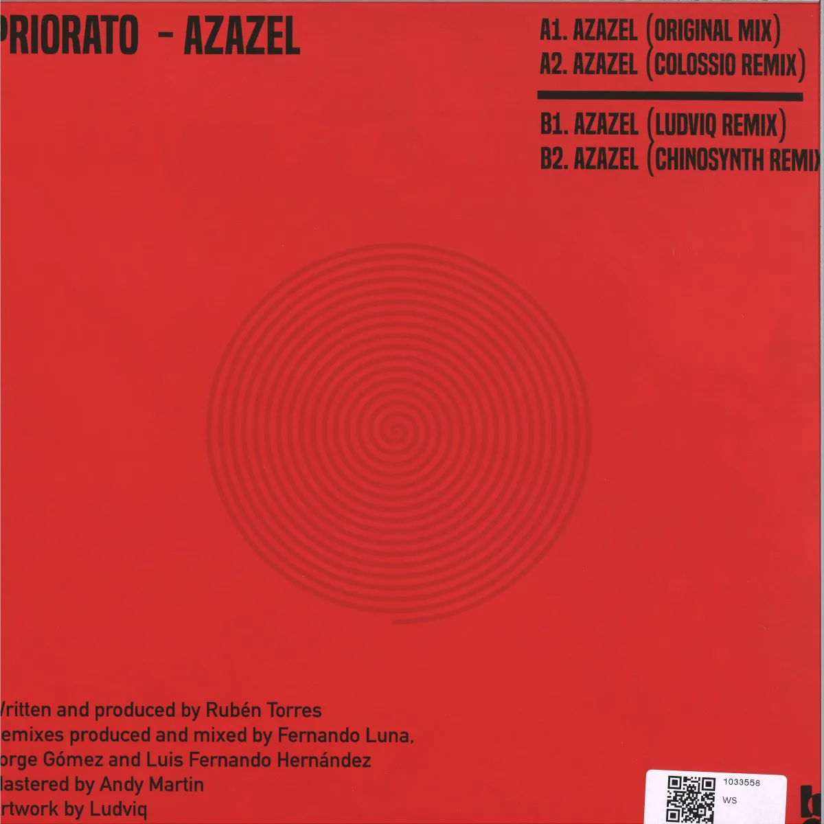 Back cover — Priorato — Azazel