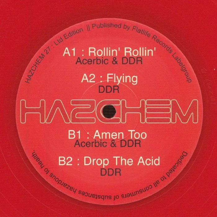 Back cover — ACERBIC / DDR — Hazchem 27: Limited Edition