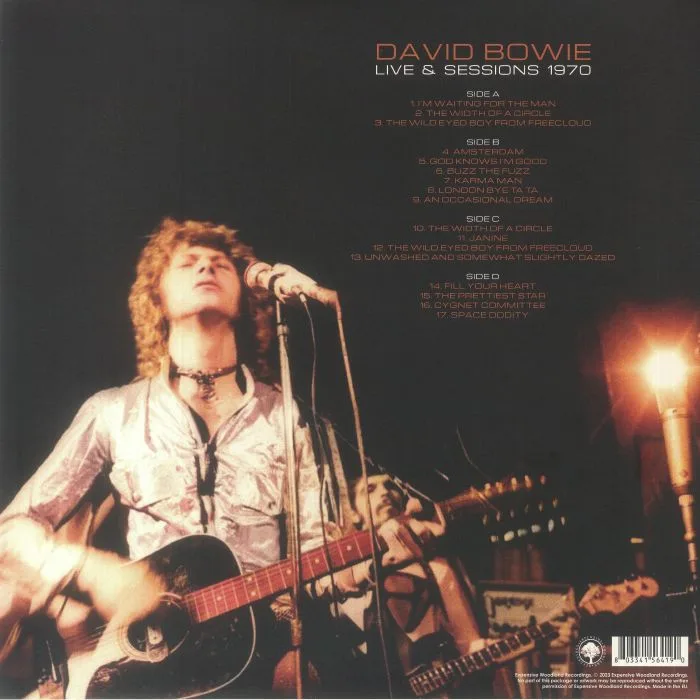 Back cover — David BOWIE — Live & Sessions 1970