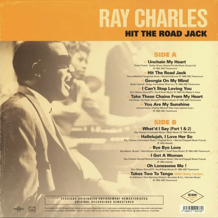 Back cover — Ray CHARLES — Hit The Road Jack (reissue)