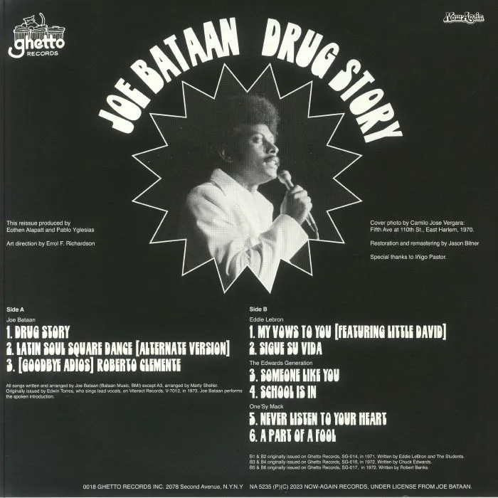 Обратная сторона обложки — Joe BATAAN / VARIOUS — Drug Story