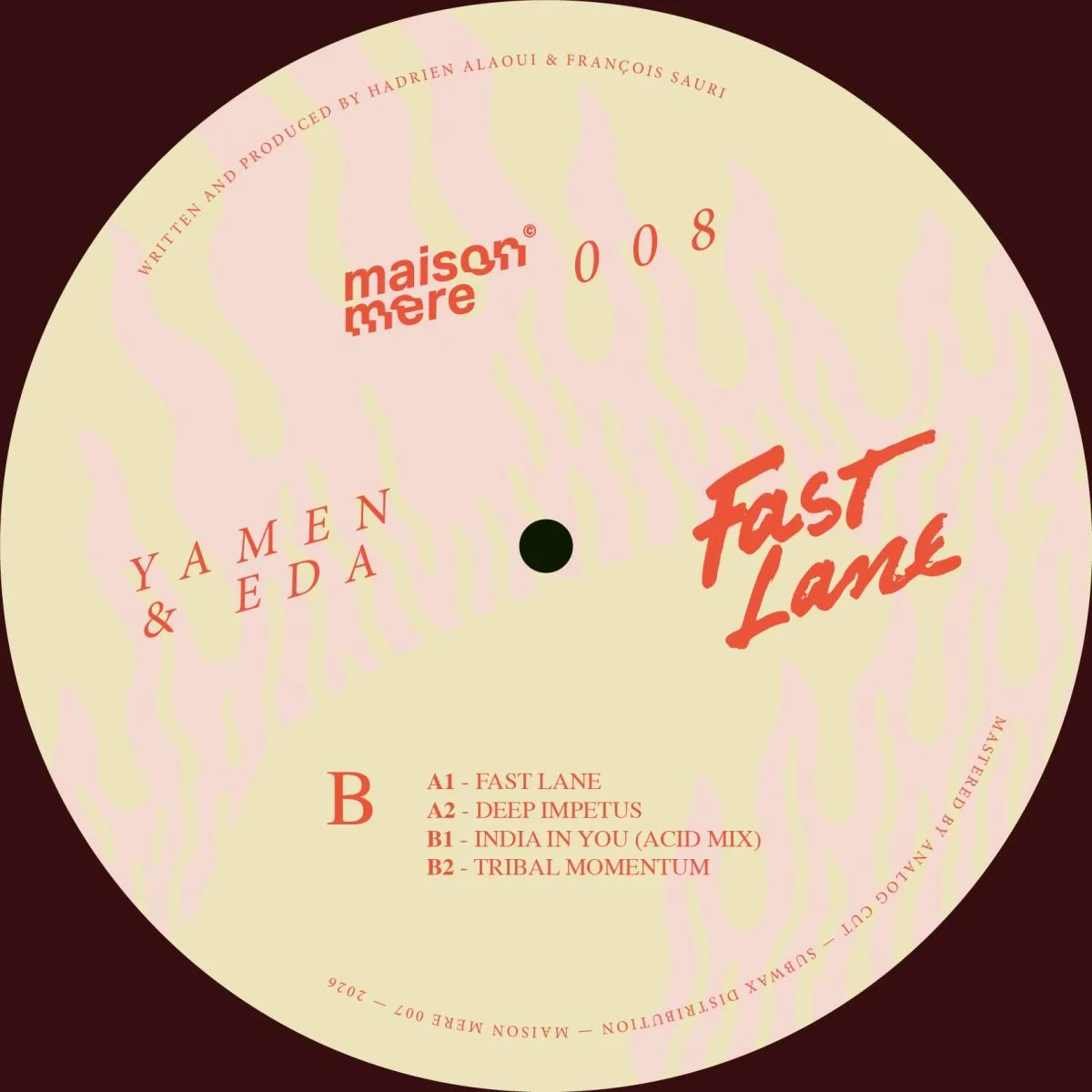 Обратная сторона обложки — Yamen & EDA — Fast Lane EP