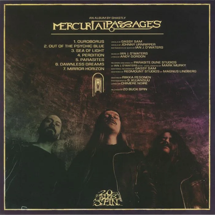 Обратная сторона обложки — GHASTLY — Mercurial Passages