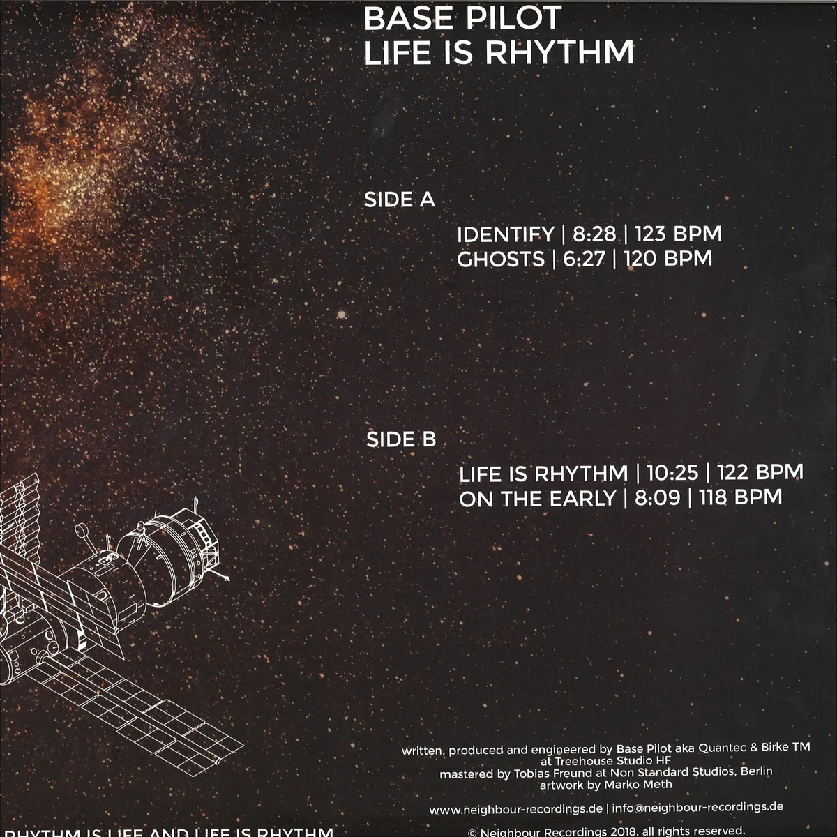 Back cover — Base Pilot — Life Is Rhythm EP