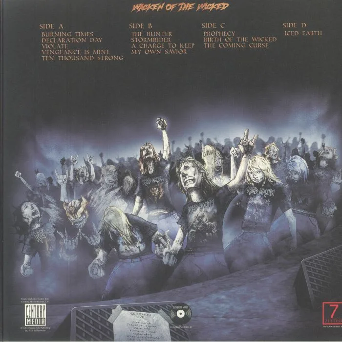 Обратная сторона обложки — ICED EARTH — Wacken Of The Wicked