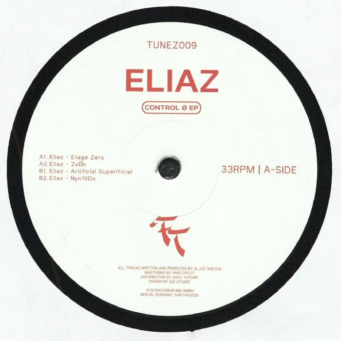 Лицевая сторона обложки — ELIAZ — Control O EP