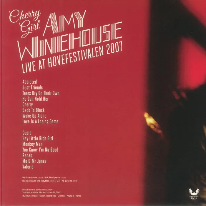 Обратная сторона обложки — Amy WINEHOUSE — Cherry Girl: Live At Hovefestivalen 2007