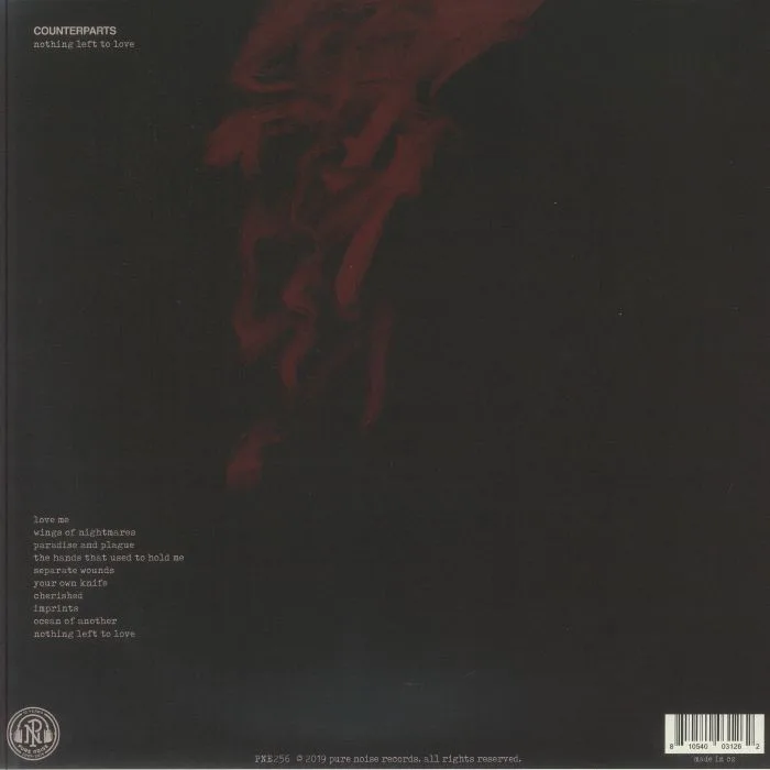Back cover — COUNTERPARTS — Nothing Left To Love