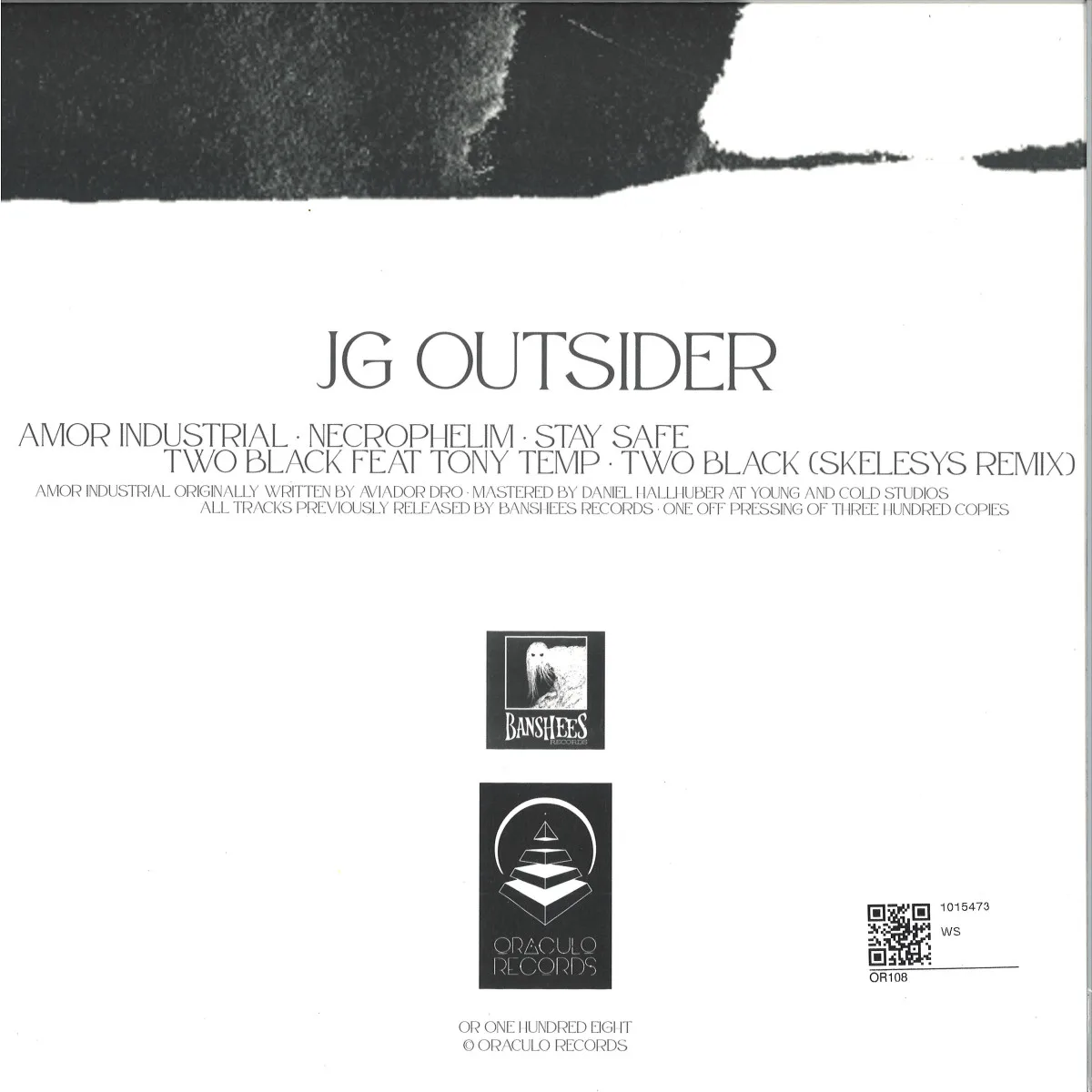 Back cover — Jg Outsider — JG OUTSIDER