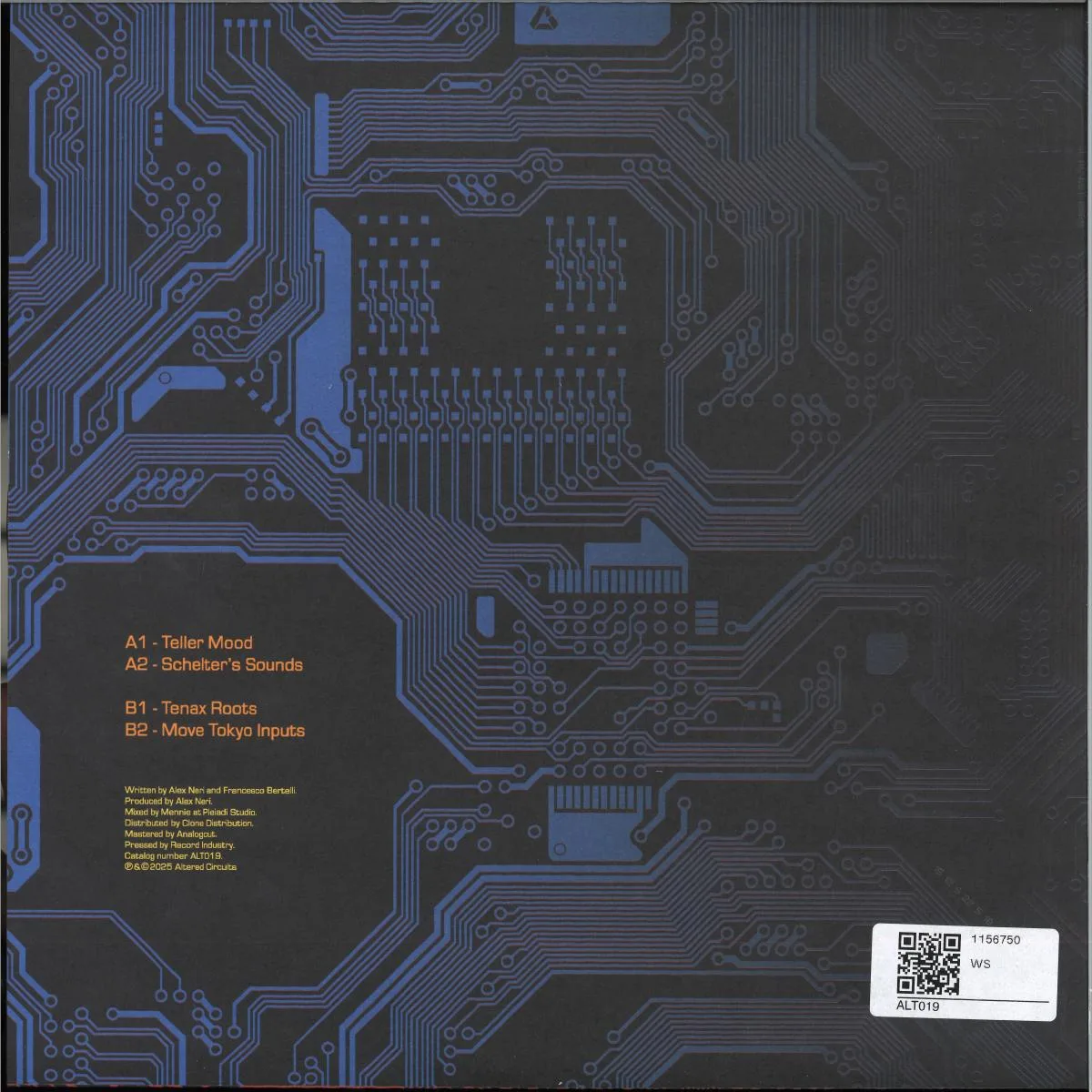 Back cover — Alex Neri — Club Voyage EP