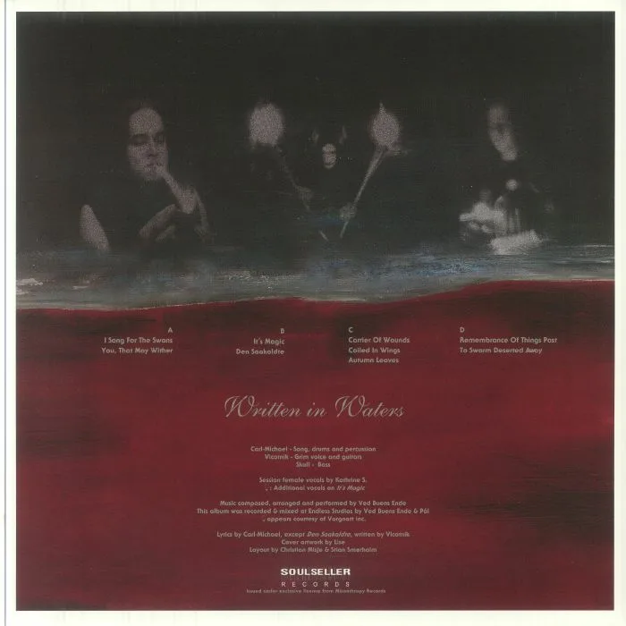 Back cover — VED BUENS ENDE — Written In Waters (reissue)