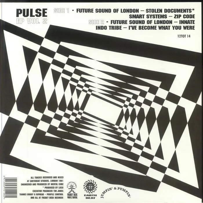 Back cover — The FUTURE SOUND OF LONDON / SMART SYSTEMS / INDO TRIBE — The Pulse EP Vol 2