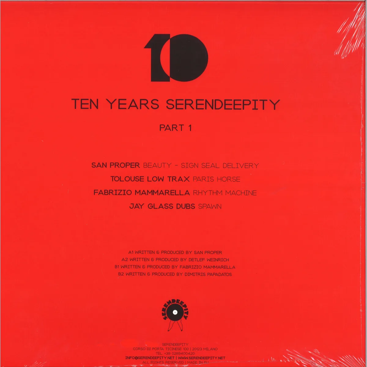Обратная сторона обложки — Various — Ten Years Serendeepity Part 1