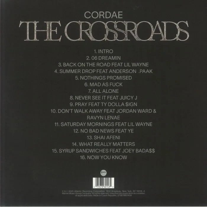 Обратная сторона обложки — CORDAE — The Crossroads