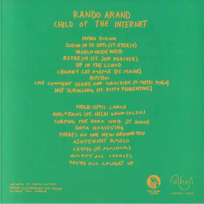Обратная сторона обложки — Rando ARAND — Child Of The Internet