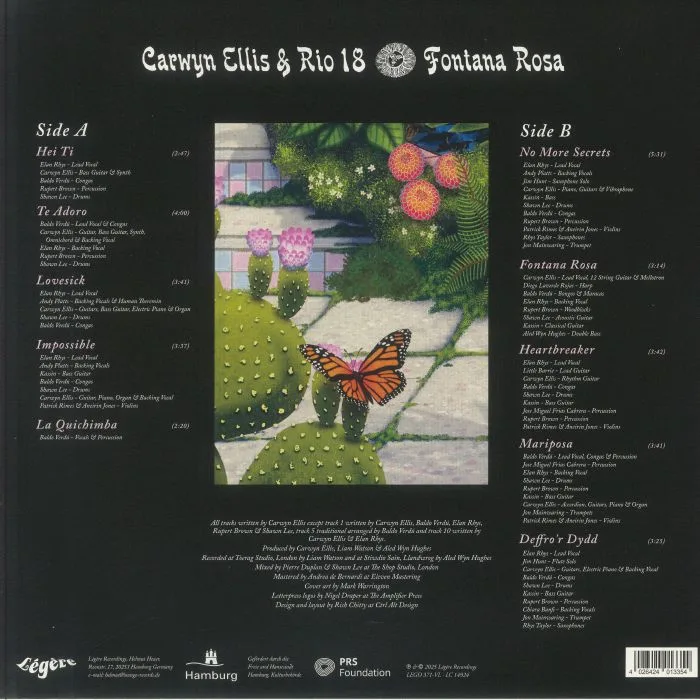 Back cover — Carwyn ELLIS & RIO 18 — Fontana Rosa