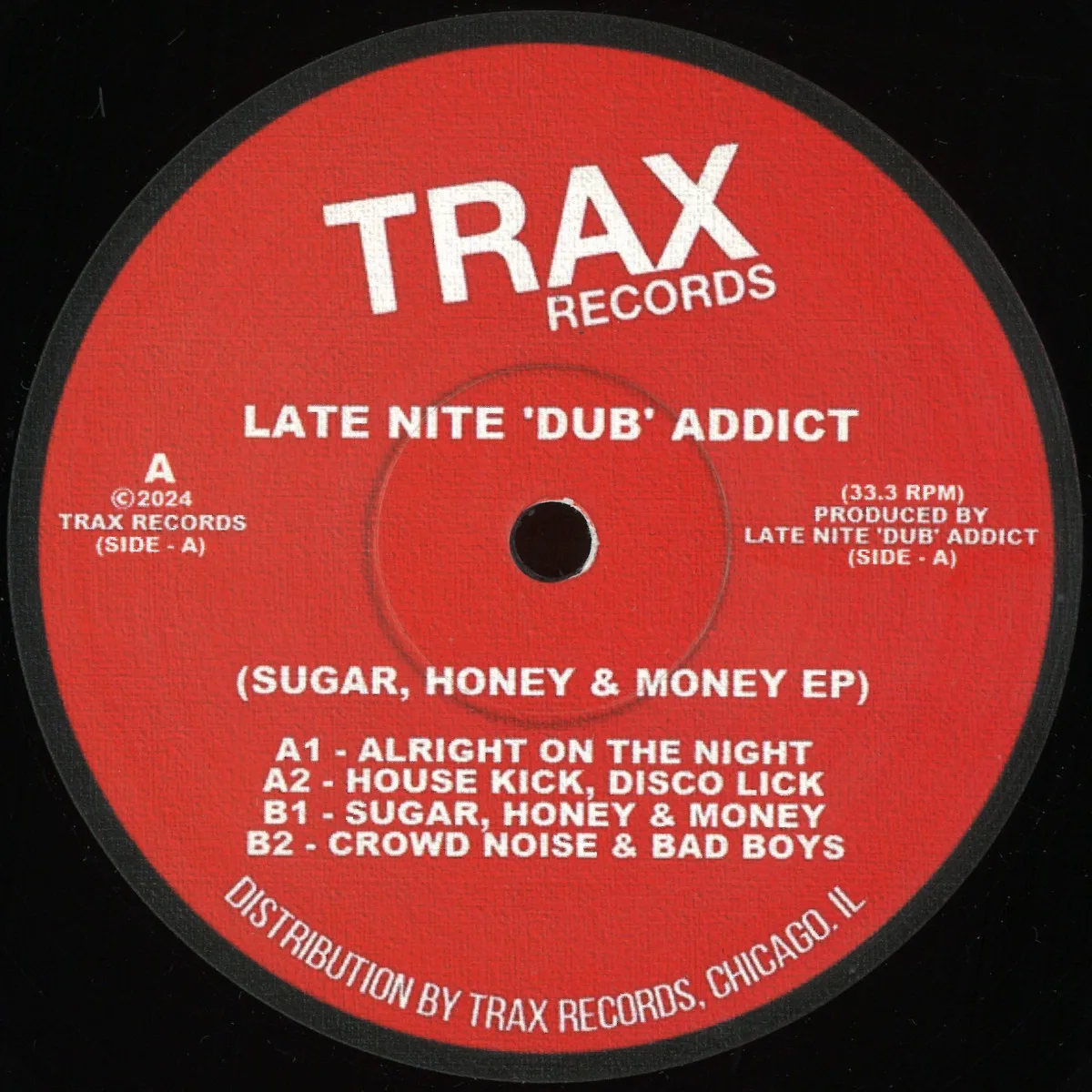 Front cover — Late Nite 'Dub' Addict — SUGAR, HONEY & MONEY EP