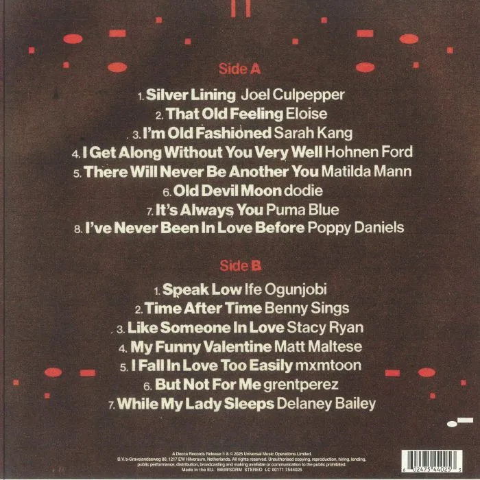 Back cover — Chet BAKER / VARIOUS — Chet Baker Re:imagined