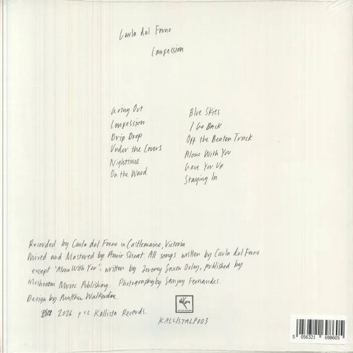 Back cover — Carla DAL FORNO — Confession