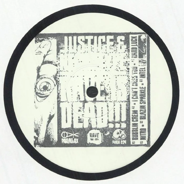 Front cover — JUSTICE / NECROTYPE — Rave Is Dead!!!