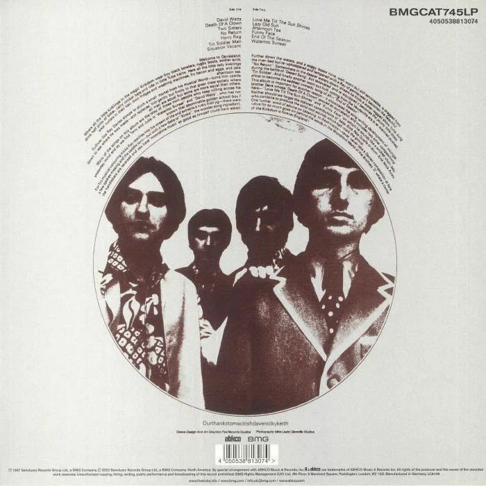 Back cover — The KINKS — Something Else By The Kinks