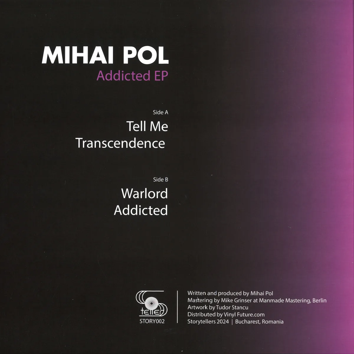 Back cover — Mihai Pol — Addicted EP