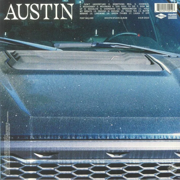 Обратная сторона обложки — POST MALONE — Austin (B-STOCK)
