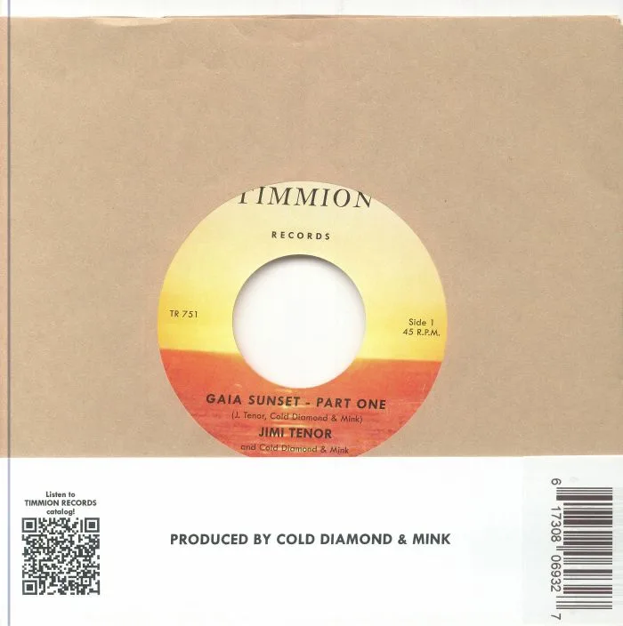 Back cover — Jimi TENOR / COLD DIAMOND & MINK — Gaia Sunset
