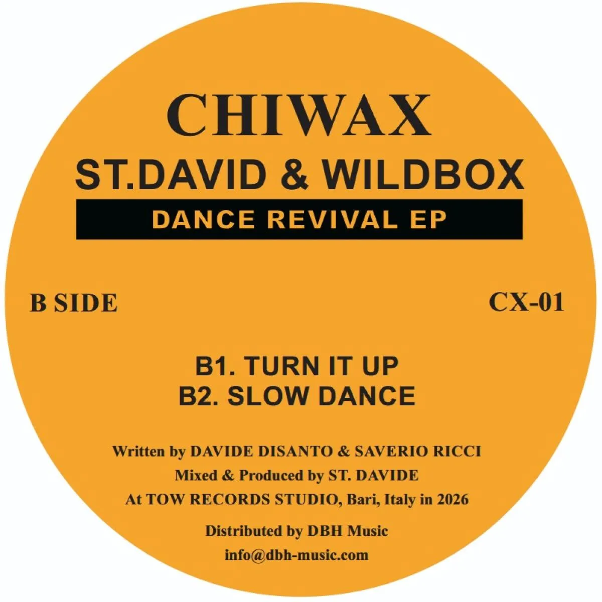 Обратная сторона обложки — ST. DAVID & WILDBOX — DANCE REVIVAL EP