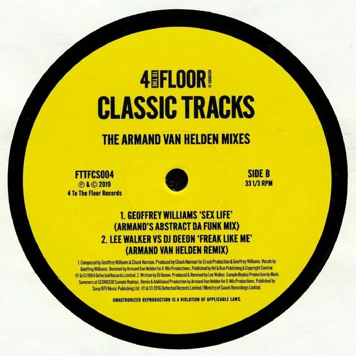 Обратная сторона обложки — Tonja DANTZLER / GEOFFREY WILLIAMS / LEE WALKER / DJ DEEON — Classics Volume 3: The Armand Van Helden Mixes