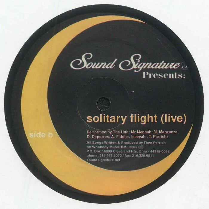 Обратная сторона обложки — Theo PARRISH — Solitary Flight (reissue with live mix)