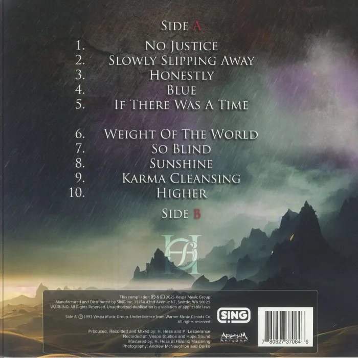 Back cover — HAREM SCAREM — Anthology Volume One (Record Store Day RSD 2025)