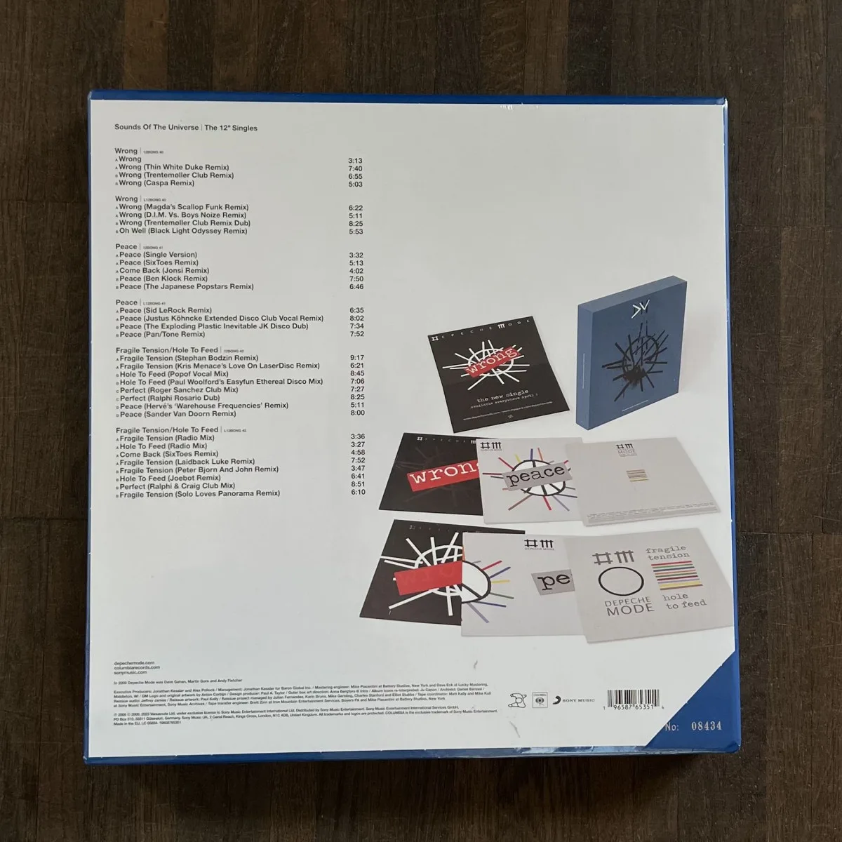 Обратная сторона обложки — DEPECHE MODE — SOUNDS OF THE UNIVERSE 7x12"