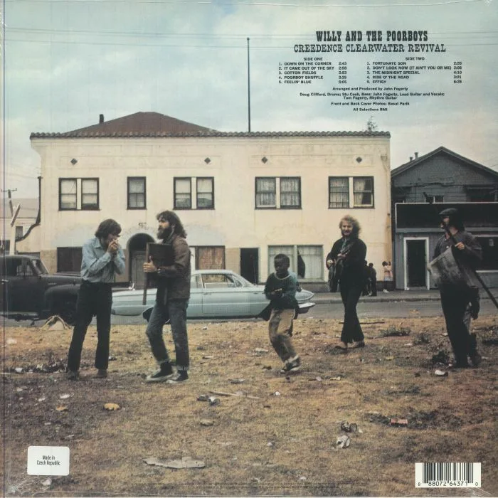 Back cover — CREEDENCE CLEARWATER REVIVAL — Willy & The Poor Boys (reissue)