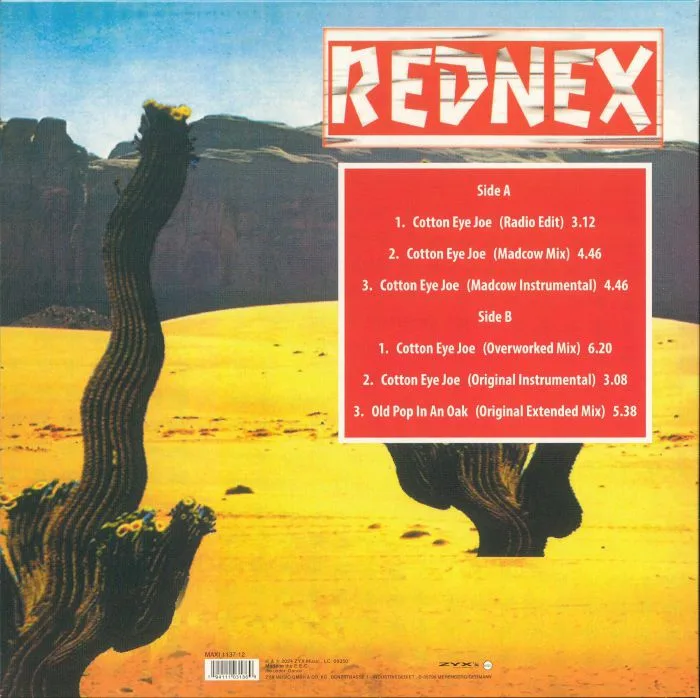 Обратная сторона обложки — REDNEX — Cotton Eye Joe