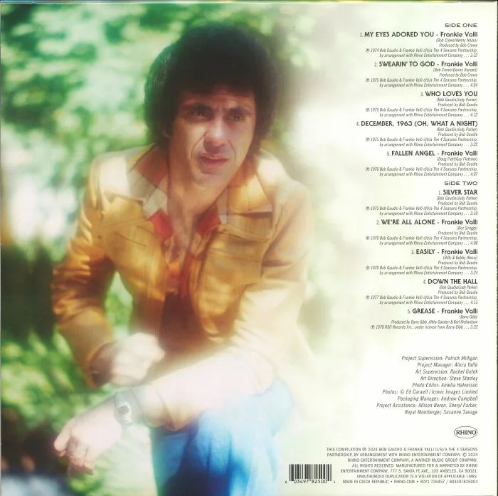 Обратная сторона обложки — Frankie VALLI & THE FOUR SEASONS — Greatest '70s Hits