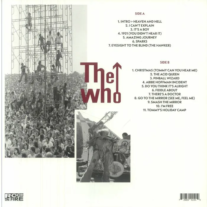Back cover — The WHO — Woodstock '69 Radio Broadcast (reissue)