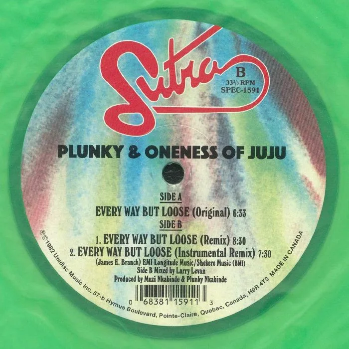 Back cover — PLUNKY & ONENESS OF JUJU — Every Way But Loose