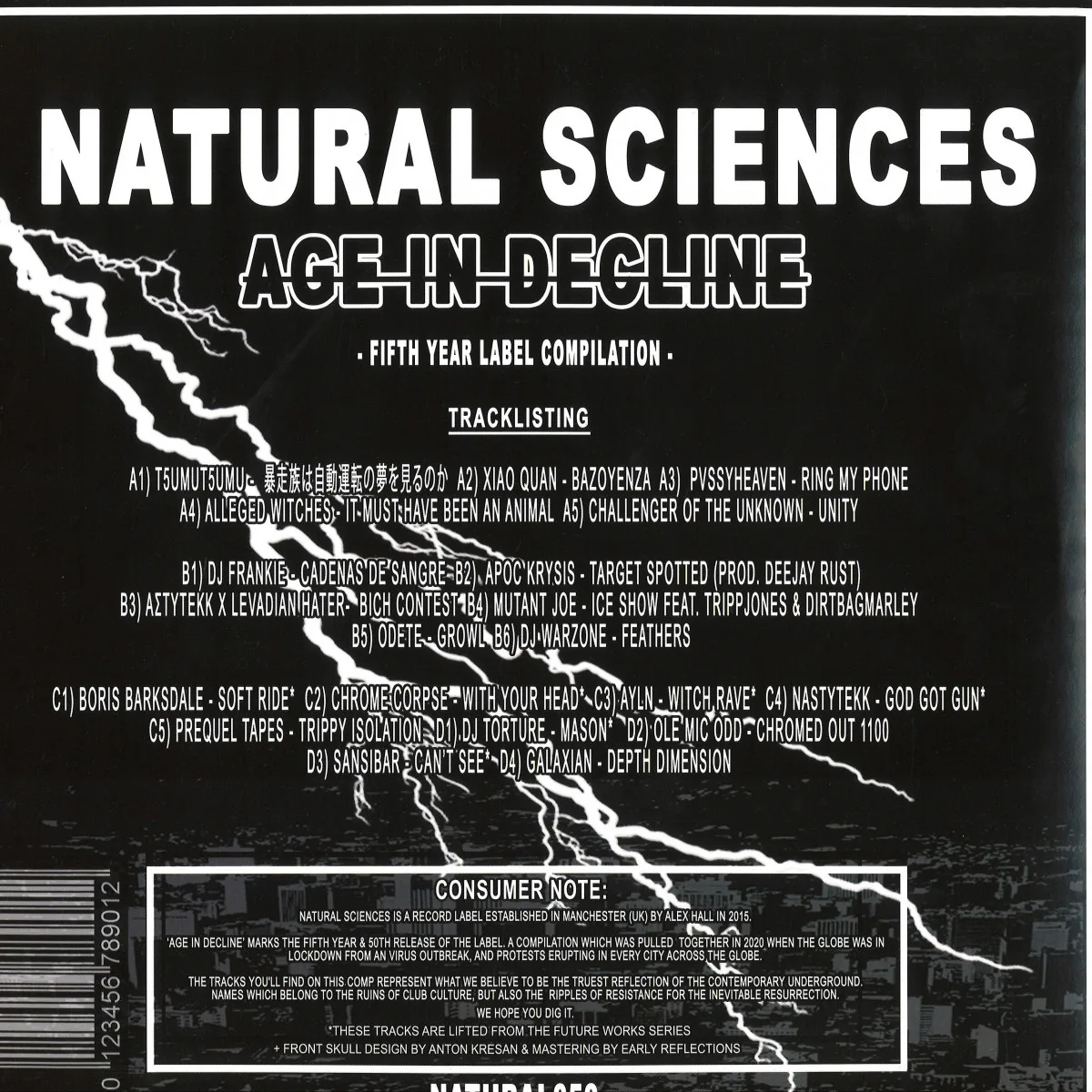 Back cover — Various — Age In Decline LP 2x12"