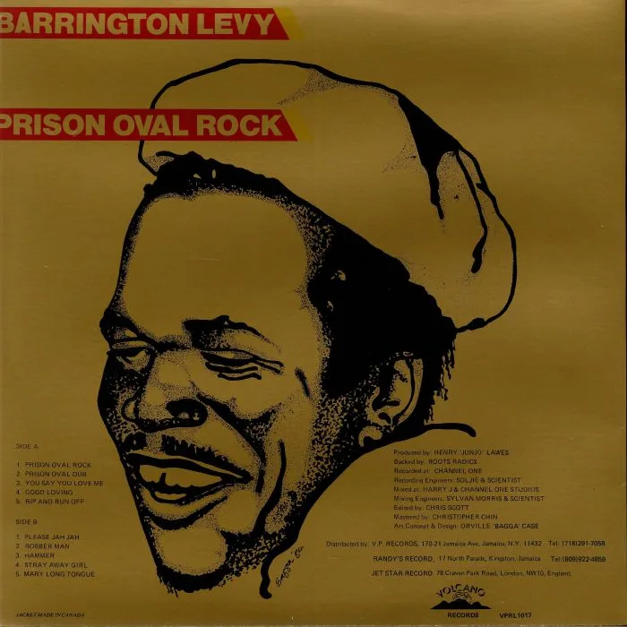 Back cover — Barrington LEVY — Prison Oval Rock