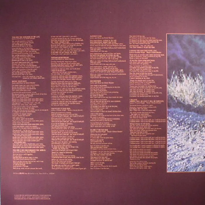Обратная сторона обложки — Stevie WONDER — Talking Book (reissue) (B-STOCK)