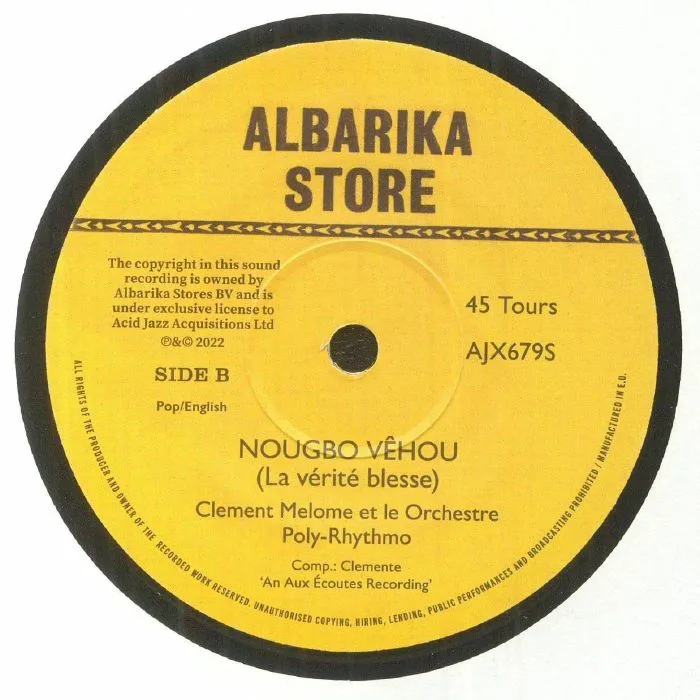 Back cover — ORCHESTRE POLY RYTHMO DE CONTONOU DAHOMEY / CLEMENT MELOME — It's A Vanity