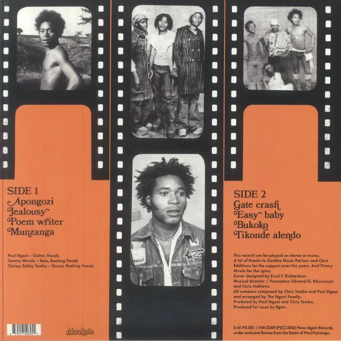 Обратная сторона обложки — NGOZI FAMILY feat CHRISSY ZEBBY TEMBO — Gate Crash '78 (Record Store Day RSD 2026)