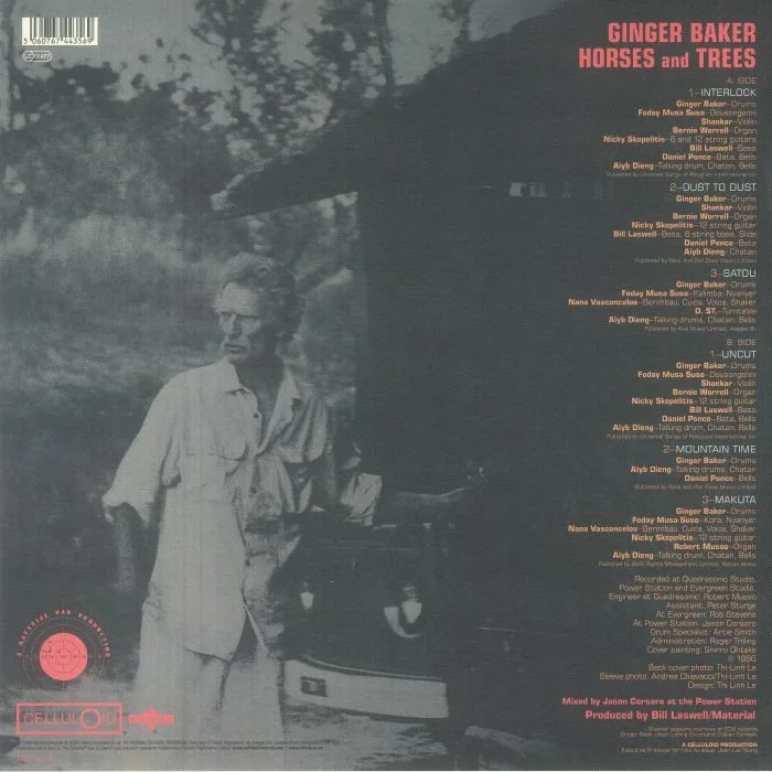 Back cover — GINGER BAKER — Horses & Trees