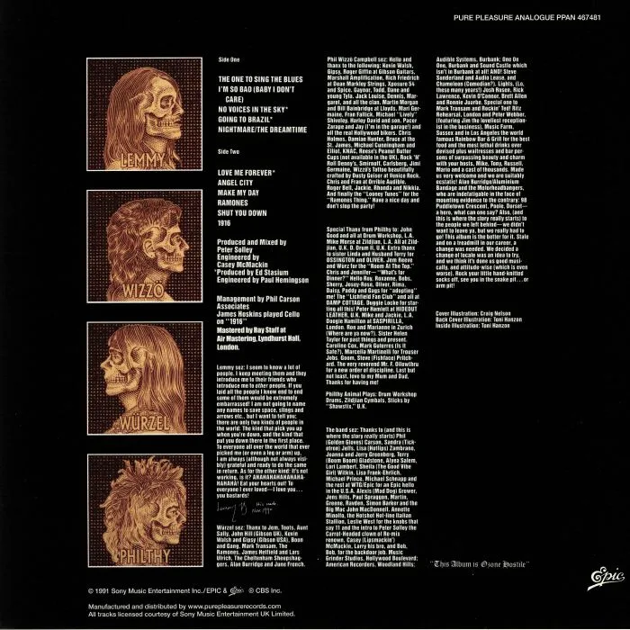 Back cover — MOTORHEAD — 1916
