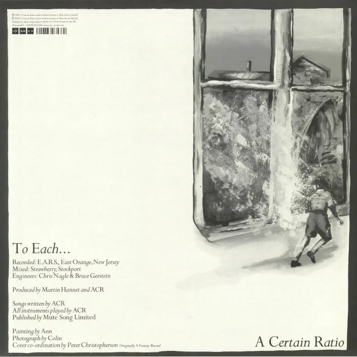 Back cover — A CERTAIN RATIO — To Each (reissue)